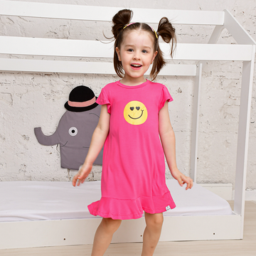 Camisola Infantil Smile Estampa Smile Viscose Pink
