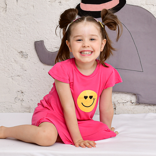 Camisola Infantil Smile Estampa Smile Viscose Pink
