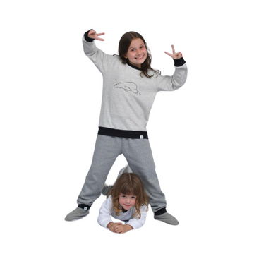 Pijama Infantil Longo Dorminhoco Estampa Urso Moletom Cinza