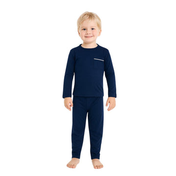 Pijama Longo Masculino Infantil Veneza Viscose Marinho