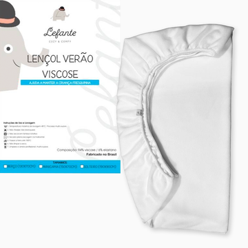 Lençol Solteiro Viscose Branco
