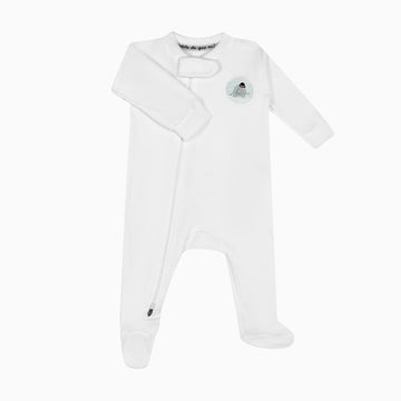 Macacão Bebê com Zíper Soft Branco