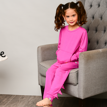 Conjunto Infantil Morel Estampa Sol e Cogumelo Moletinho Pink