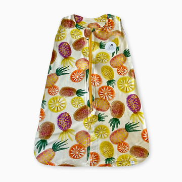 Saco De Dormir Bebê Pic Nic Estampa Frutas Viscose Amarelo