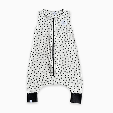 Saco De Dormir Com Pé Estampa Bolinhas Viscose Cinza