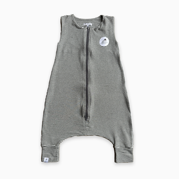 Saco De Dormir Com Pé Estampa Listrado Viscose Cinza