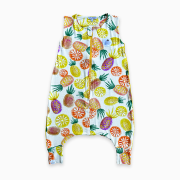 Saco De Dormir Com Pé Pic Nic Estampa Frutas Viscose Amarelo