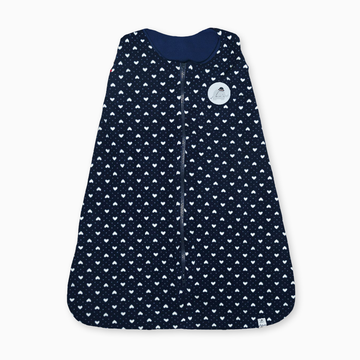Saco de Dormir Bebê Estampa Corações Soft Marinho