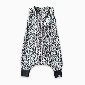 Saco De Dormir Com Pé Estampa Oncinha Soft Rosa