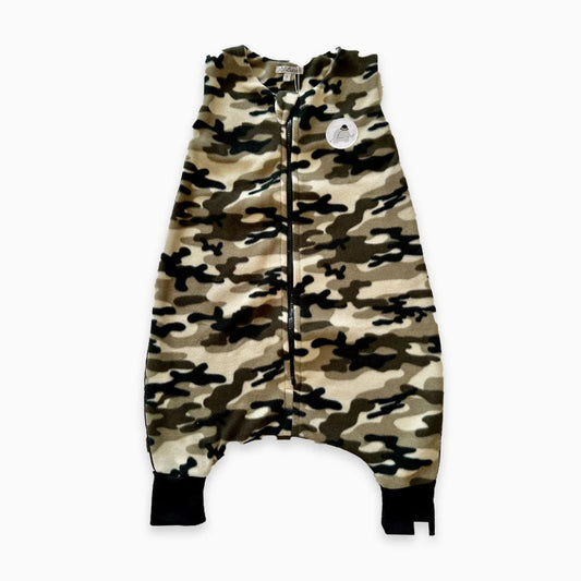 Saco De Dormir Com Pé Estampa Camuflado Soft Preto