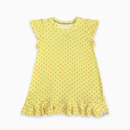 Camisola Infantil Carambola Estampa Bolinha Viscose Amarela