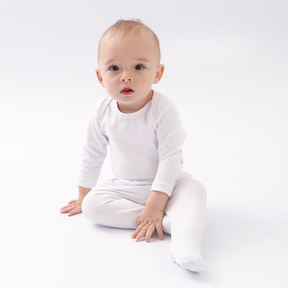 Conjunto Body + Calça Bebê Malha Algodão Branco