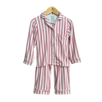 Pijama Americano Adulto estampa listras Barcelona viscose Rosa