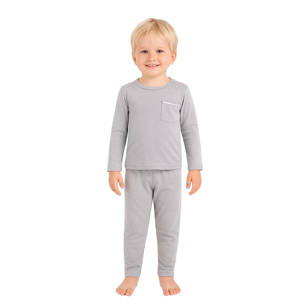Pijama Longo Masculino Infantil Berlim Viscose Cinza