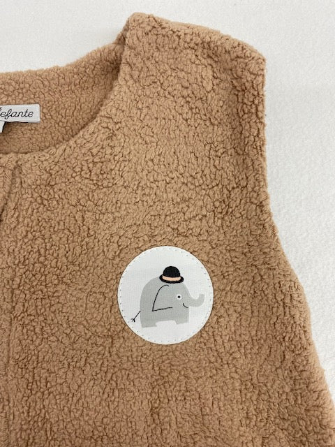 Saco de Dormir Bebê Meia Estação Moletinho Urso Marrom