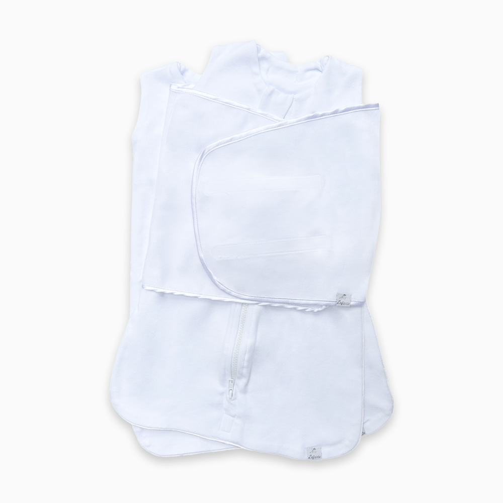 KIT Swaddle Suedine Branco - 2 sacos de dormir e 1 faixa