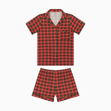 Pijama Americano Feminino Curto Adulto Lily Viscose Vermelho