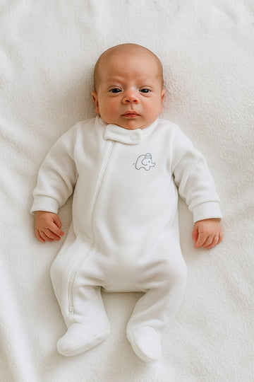 Macacão Prematuro com Ziper Soft Branco