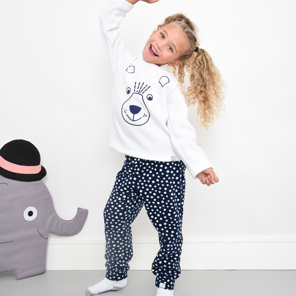 Pijama Longo Infantil Banff Estampa Urso Soft Marinho