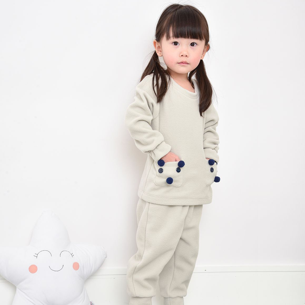 Pijama Longo Infantil Canberra Estampa Urso Soft Cinza