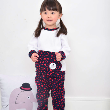 Pijama Longo Infantil Fleece (Soft) Corações