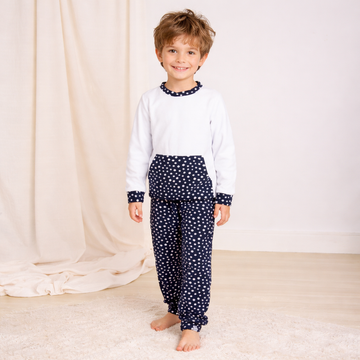 Pijama Longo Infantil Fleece (Soft) Bolinha