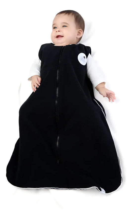 Saco de Dormir Bebê Inverno Soft Preto