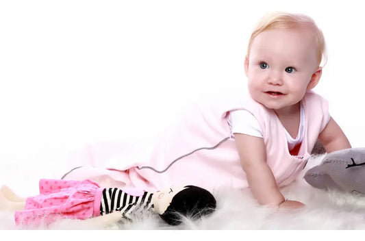 Saco De Dormir Bebê Meia Estação Suedine Rosa