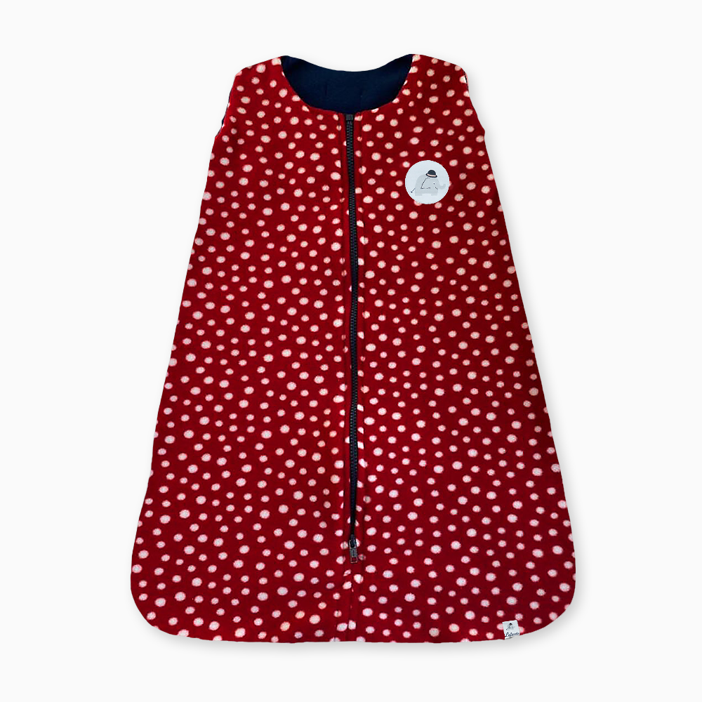 Saco de Dormir Bebê Estampa Bolinhas Soft Vermelho