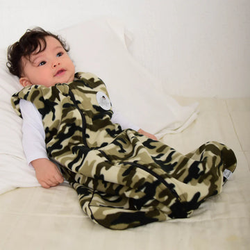 Saco de Dormir Bebê Estampa Camuflado Soft Preto